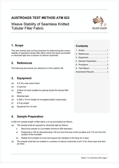 Weave Stability of Seamless Knitted Tubular Filter Fabric