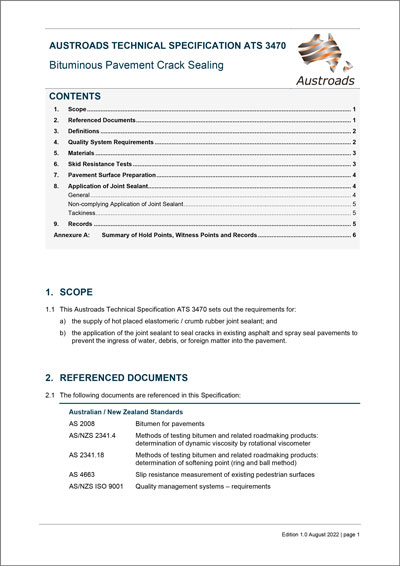 Cover of Bituminous Pavement Crack Sealing