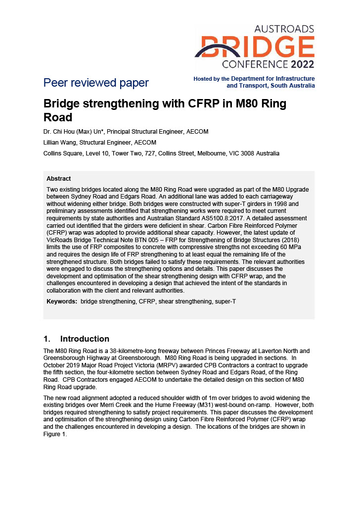 Cover of Bridge strengthening with CFRP in M80 Ring Road