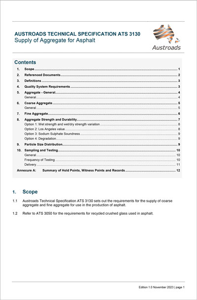Cover of Supply of Aggregate for Asphalt
