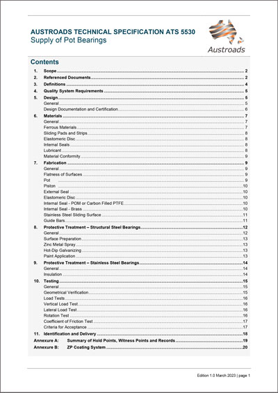 Cover of Supply of Pot Bearings