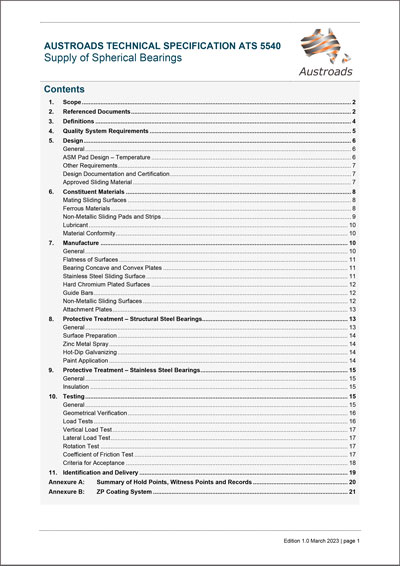 Cover of Supply of Spherical Bearings