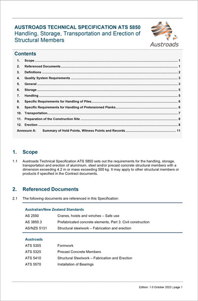 Cover of Handling, Storage, Transportation and Erection of Structural Members