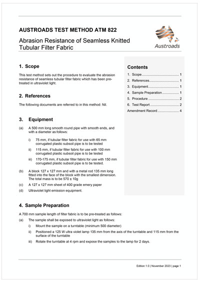 Abrasion Resistance of Seamless Knitted Tubular Filter Fabric