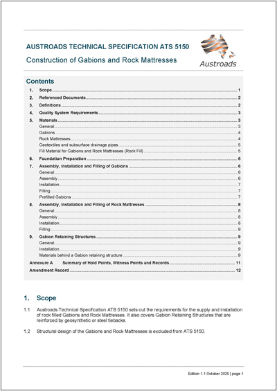 Cover of Construction of Gabions and Rock Mattresses