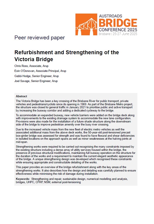 Cover of Refurbishment and Strengthening of the Victoria Bridge
