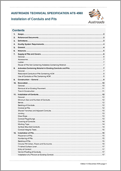 Cover of Installation of Conduits and Pits