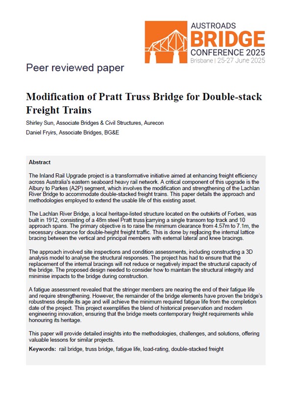 Cover of Modification of Pratt Truss Bridge for Double-stack Freight Trains