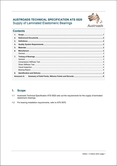 Cover of Supply of Laminated Elastomeric Bearings