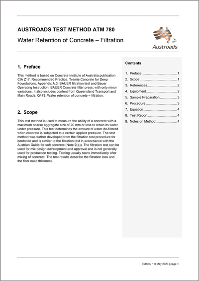 Cover of Water Retention of Concrete – Filtration