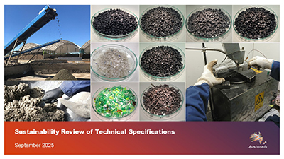 Webinar: Sustainability Review of Austroads Technical Specifications and Test Methods