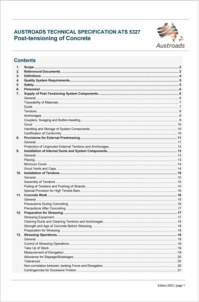 Cover of Post-tensioning of Concrete
