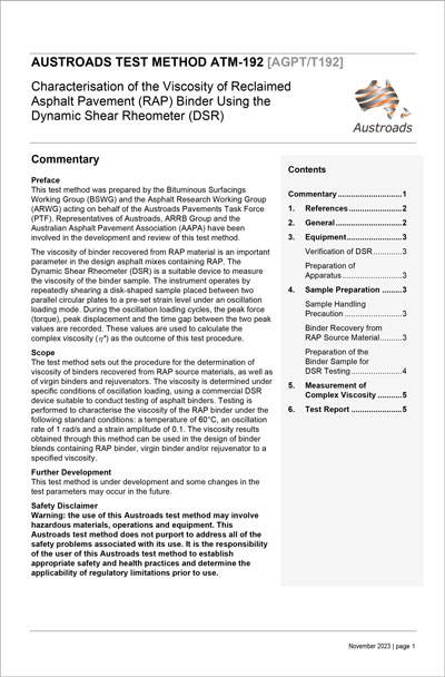 Characterisation of the Viscosity of Reclaimed Asphalt Pavement (RAP) Binder Using the Dynamic Shear Rheometer (DSR)