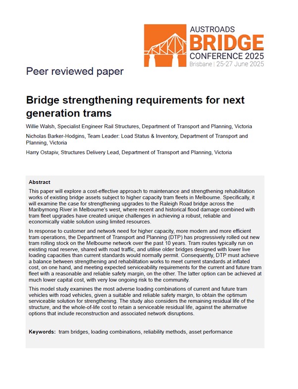 Cover of Bridge Strengthening Requirements for Next Generation Trams