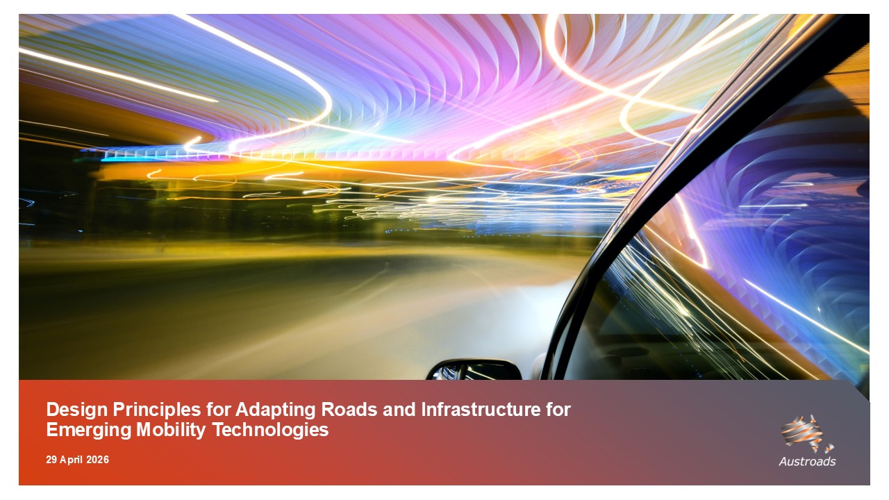 Webinar: Design Principles for Adapting Roads and Infrastructure for Emerging Mobility Technologies