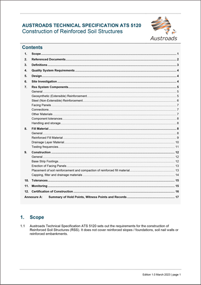 Cover of Construction of Reinforced Soil Structures
