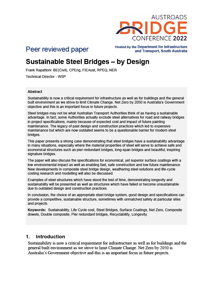 Cover of Sustainable Steel Bridges - by Design