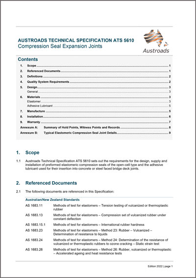 Cover of Compression Seal Expansion Joints