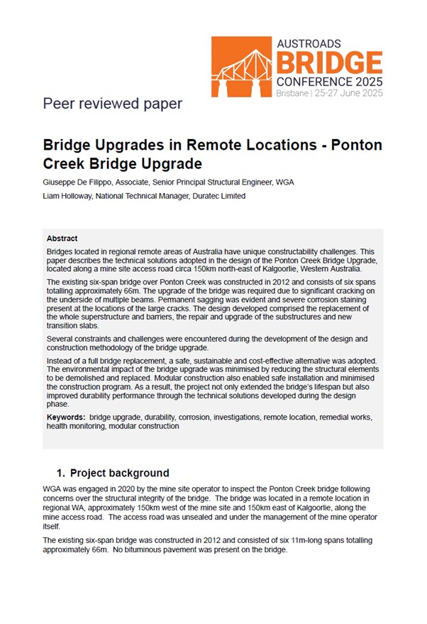 Cover of Bridge Upgrades in Remote Locations – Ponton Creek Bridge Upgrade