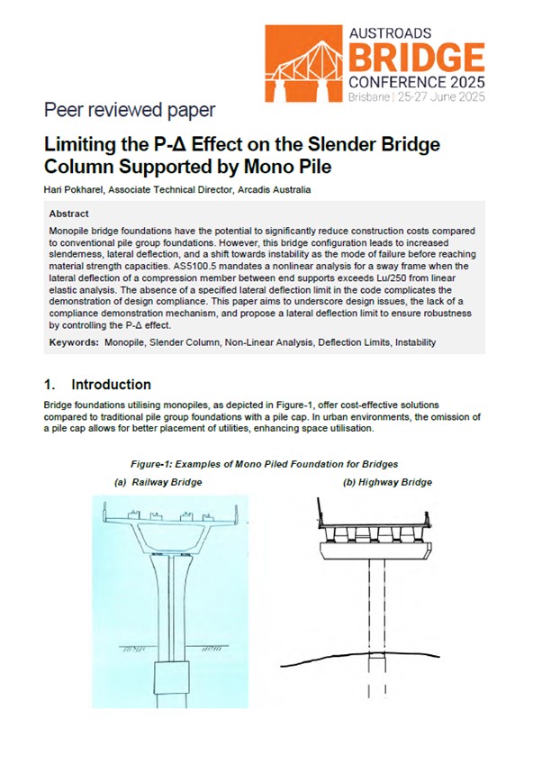 Cover of Limiting the P-Delta Effect on Slender Bridge Column Supported By Monopile