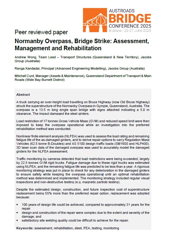 Cover of Normanby Overpass, Bridge Strike: Assessment, Management and Rehabilitation