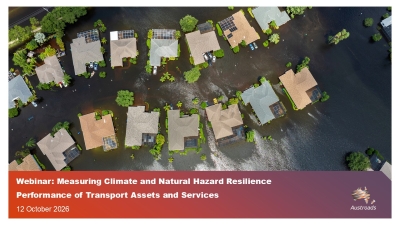 Webinar: Measuring Climate and Natural Hazard Resilience Performance of Transport Assets and Services
