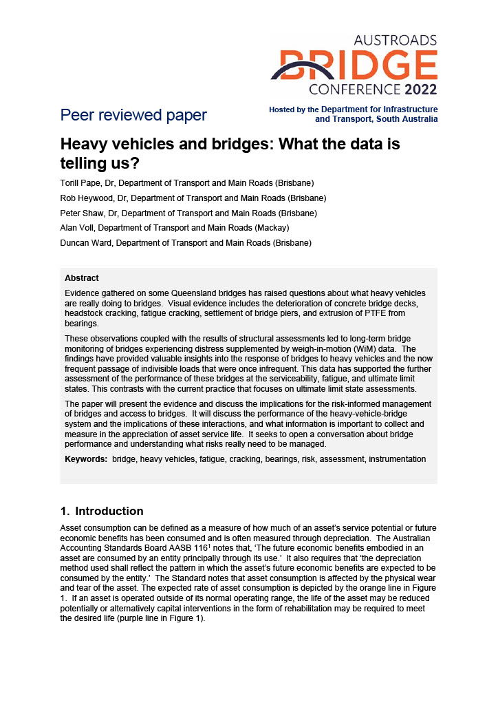 Cover of Heavy vehicles and bridges: What the data is telling us?