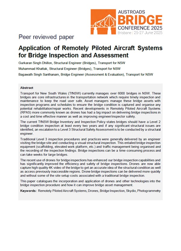 Cover of Application of Remotely Piloted Aircraft Systems for Bridge Inspection and Assessment