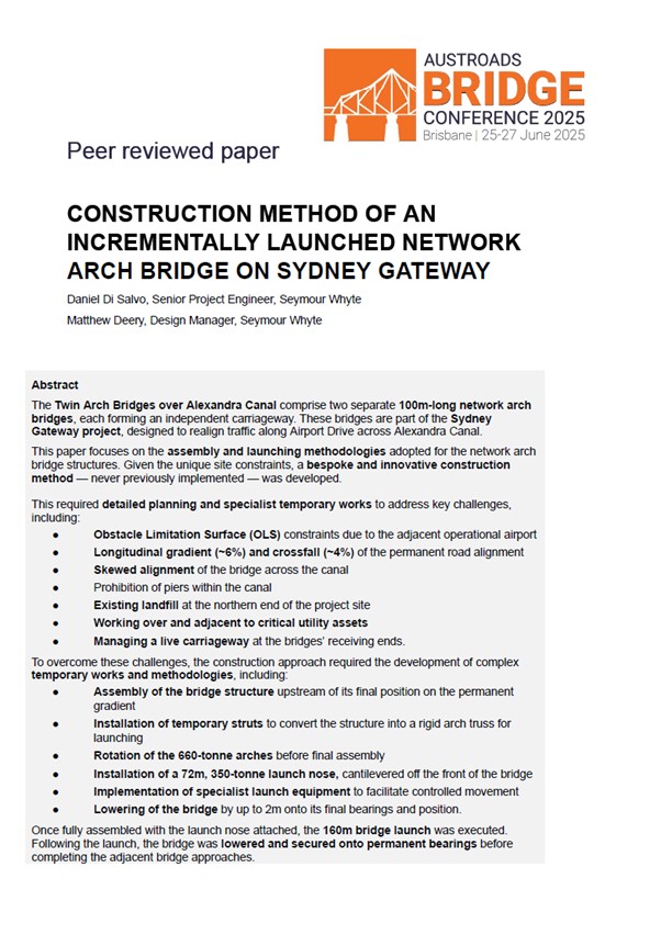 Cover of Construction Method of an Incrementally Launched Network Arch Bridge on Sydney Gateway