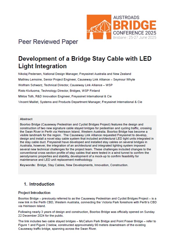 Cover of Development of a Bridge Stay Cable with LED Light Integration