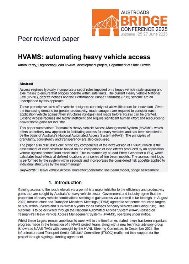 Cover of HVAMS: Automating Heavy Vehicle Access