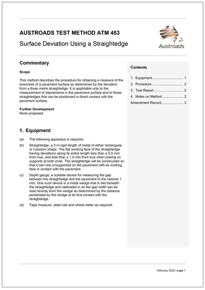 Cover of Surface Deviation Using a Straightedge