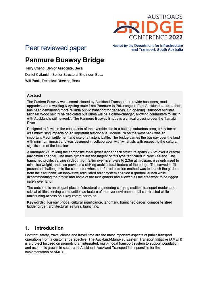 Cover of Panmure Busway Bridge