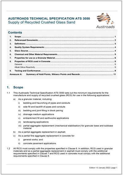 Cover of Supply of Recycled Crushed Glass Sand
