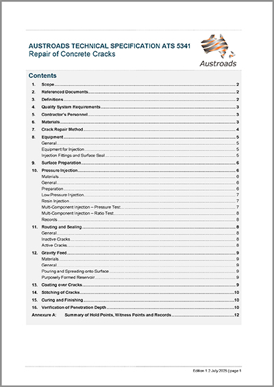 Cover of Repair of Concrete Cracks