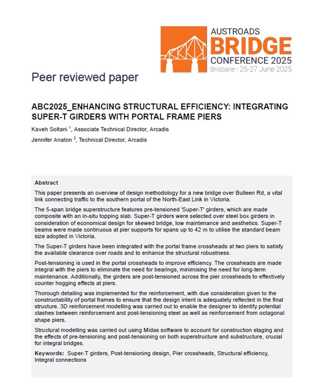 Cover of Enhancing Structural Efficiency: Integrating Super-T Girders With Portal Frame Piers