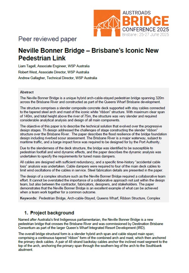 Cover of Neville Bonner Bridge – Brisbane’s Iconic New Pedestrian Link