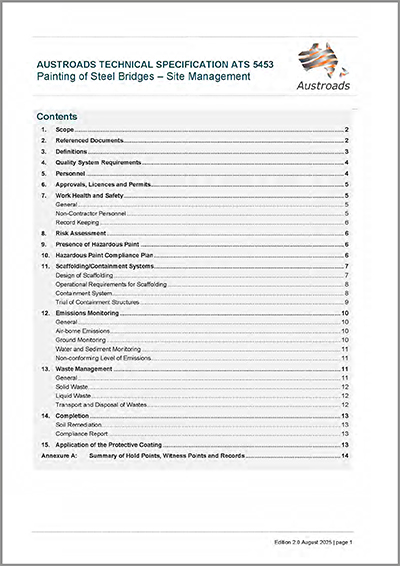 Cover of Painting of Steel Bridges – Site Management