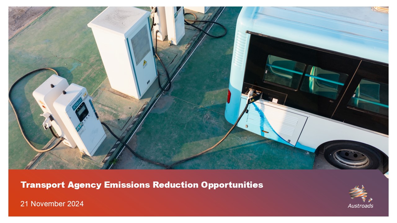 Webinar: Transport Agency Emissions Reduction Opportunities