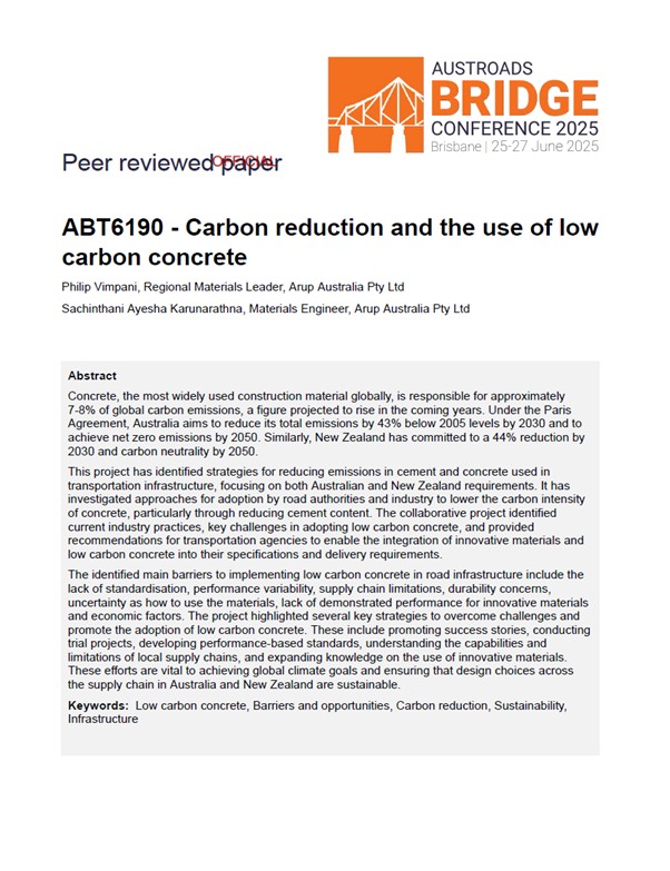 Cover of Carbon Reduction and the Use of Low Carbon Concrete