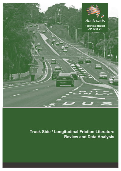 Cover of Truck Side / Longitudinal Friction Literature Review and Data Analysis
