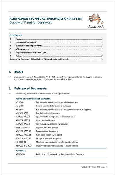 Cover of Supply of Paint for Steelwork