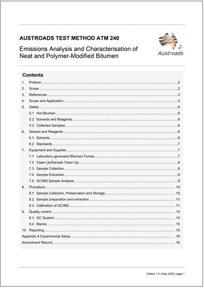 Emissions Analysis and Characterisation of Neat and Polymer-Modified Bitumen