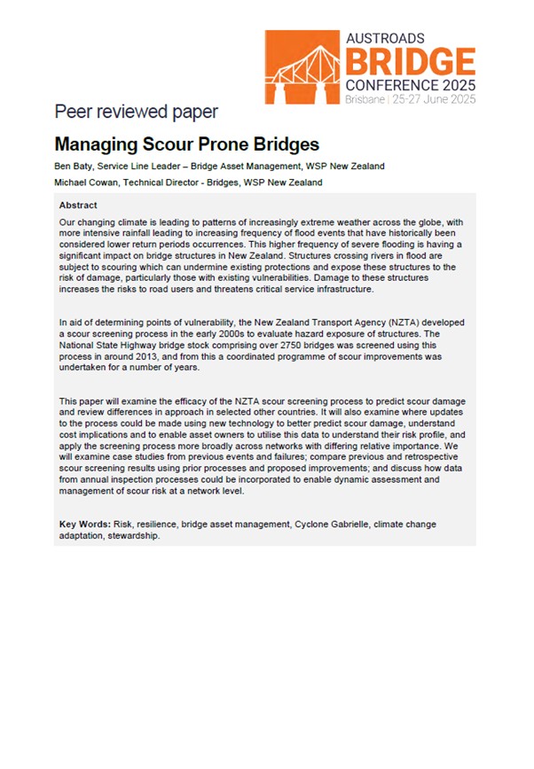 Cover of Managing Scour Prone Bridges