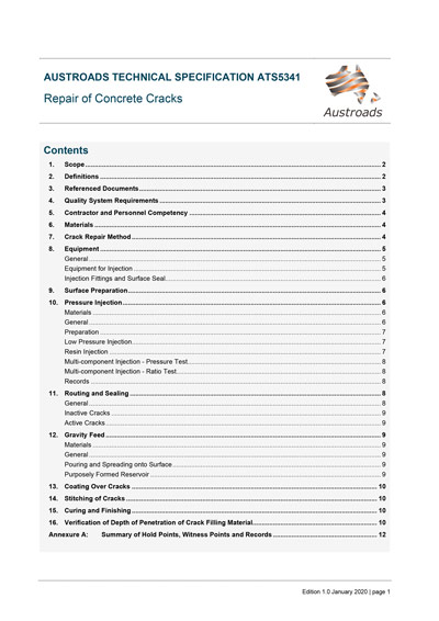Cover of Repair of Concrete Cracks