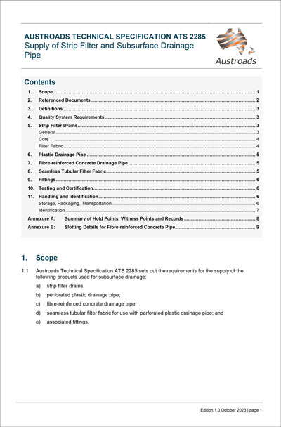 Cover of Supply of Strip Filter and Subsurface Drainage Pipe