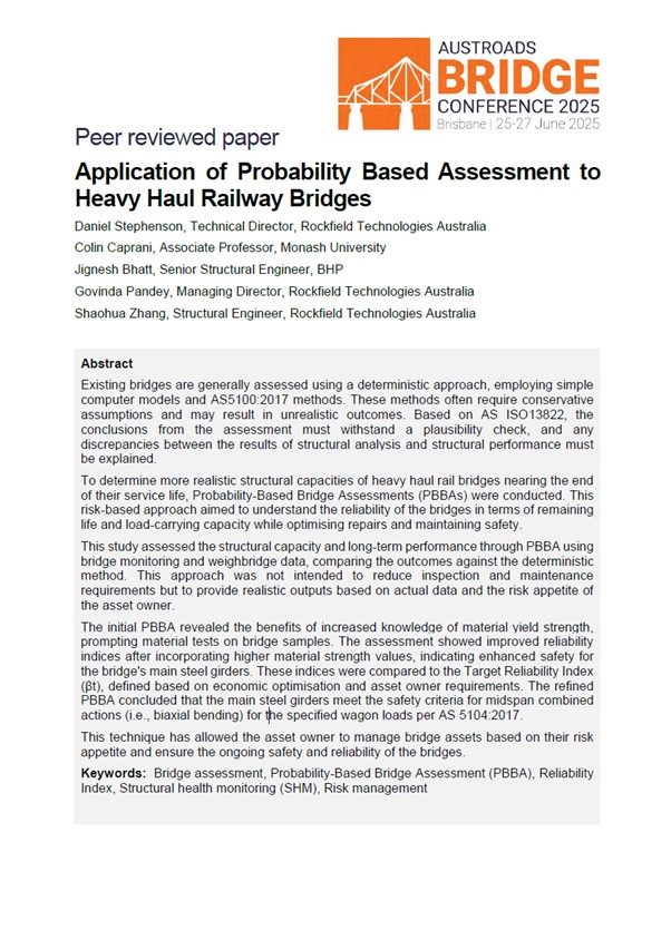 Cover of Application of Probability Based Assessment to Heavy Haul Railway Bridges