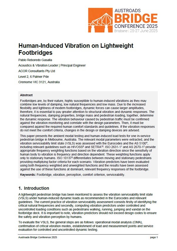 Cover of Human-Induced Vibration on Lightweight Footbridges