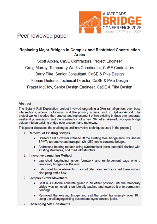 Cover of Replacing Major Bridges in Complex and Restricted Construction Areas