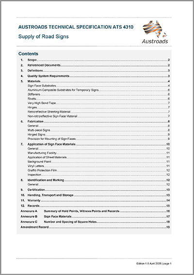 Cover of Supply of Road Signs
